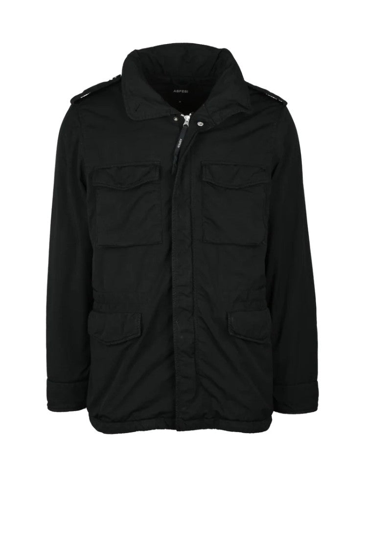 Aspesi Newcamp Quilted Coat - Black