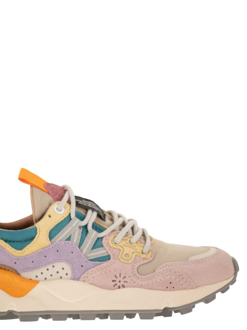 Flower Mountain Yamano 3 - Sneakers In Suede And Technical Fabric