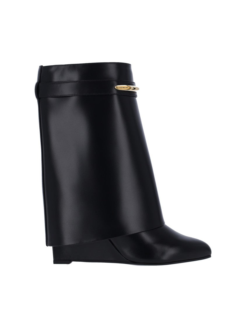 Givenchy Pointed Toe Ankle Boots With Wrapped Design