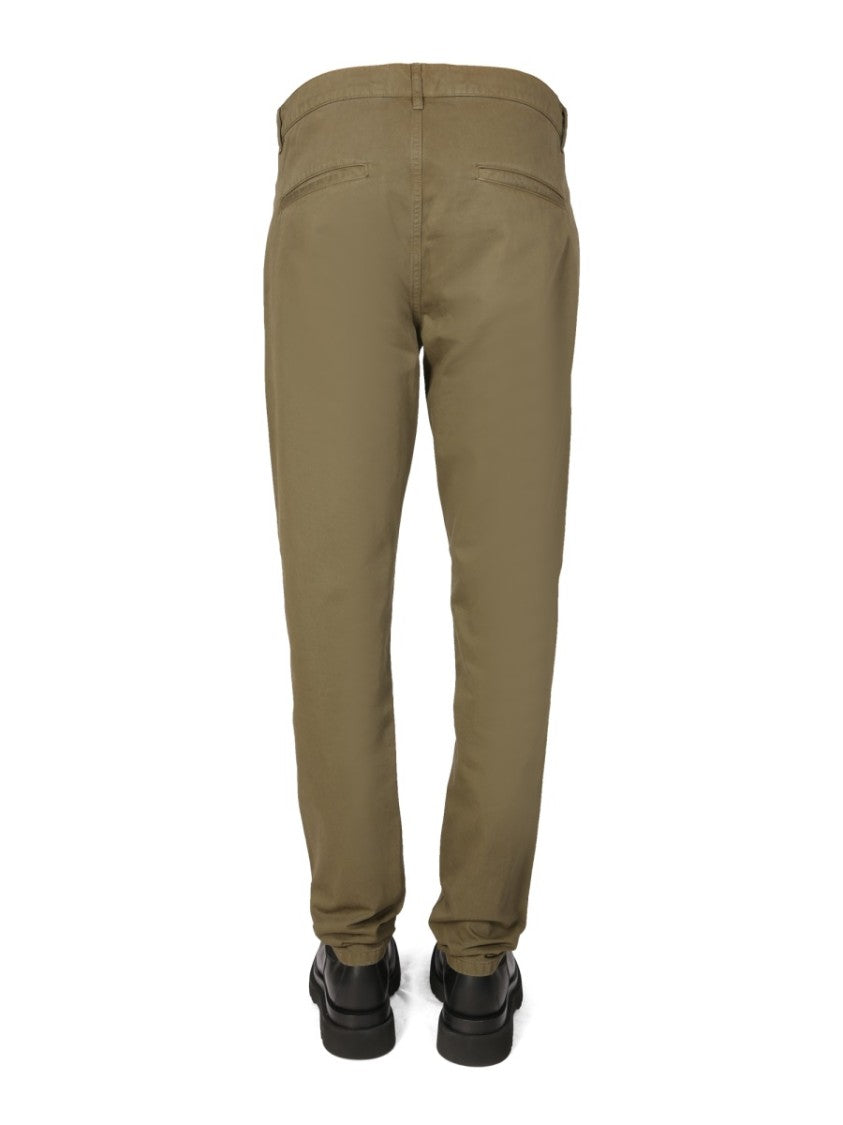 Aspesi Straight-Leg Chino Pants With Zipper