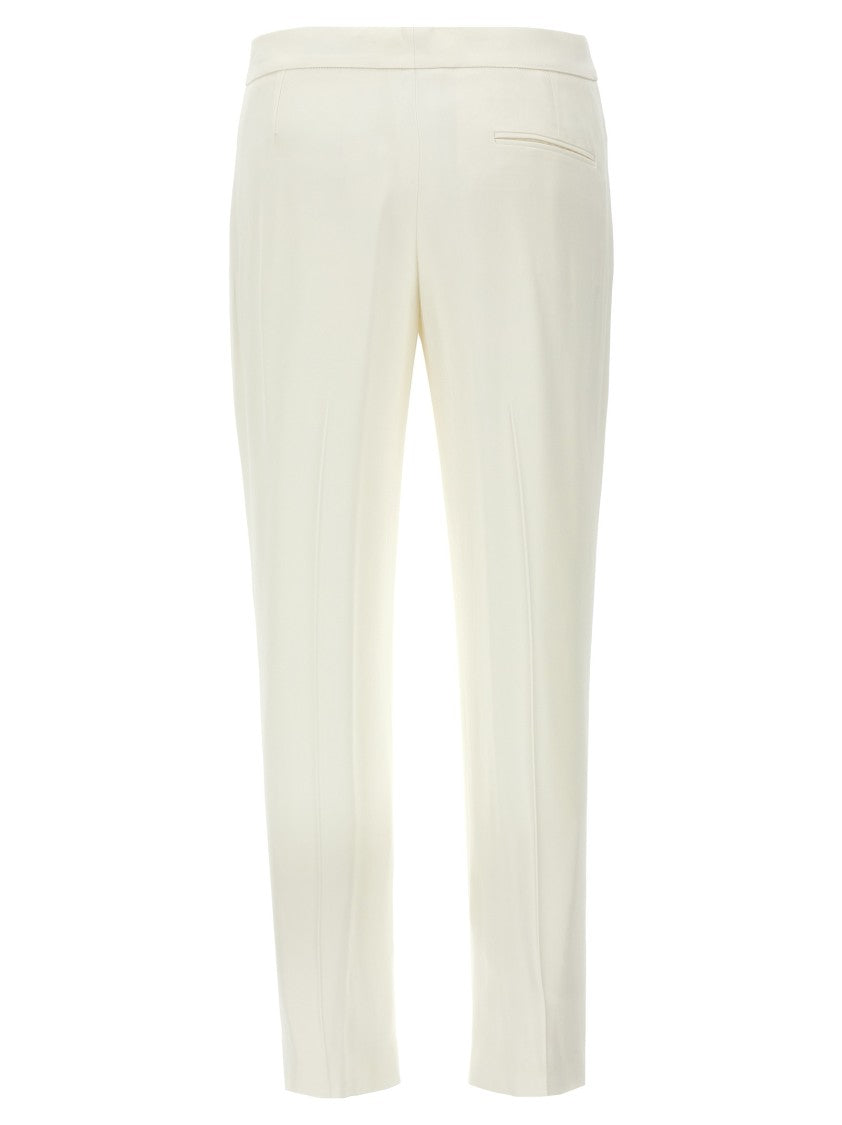 Mcqueen Straight-Fit Crepe Pants With Ironed Front Crease And Pockets
