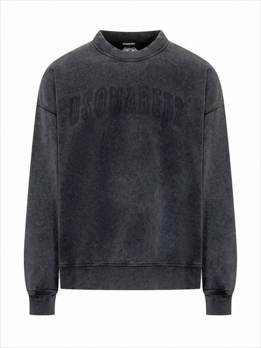 Dsquared2 Washed Black Long-Sleeve Sweatshirt