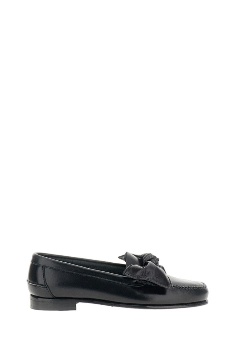 Hereu Black Shiny Leather Loafers