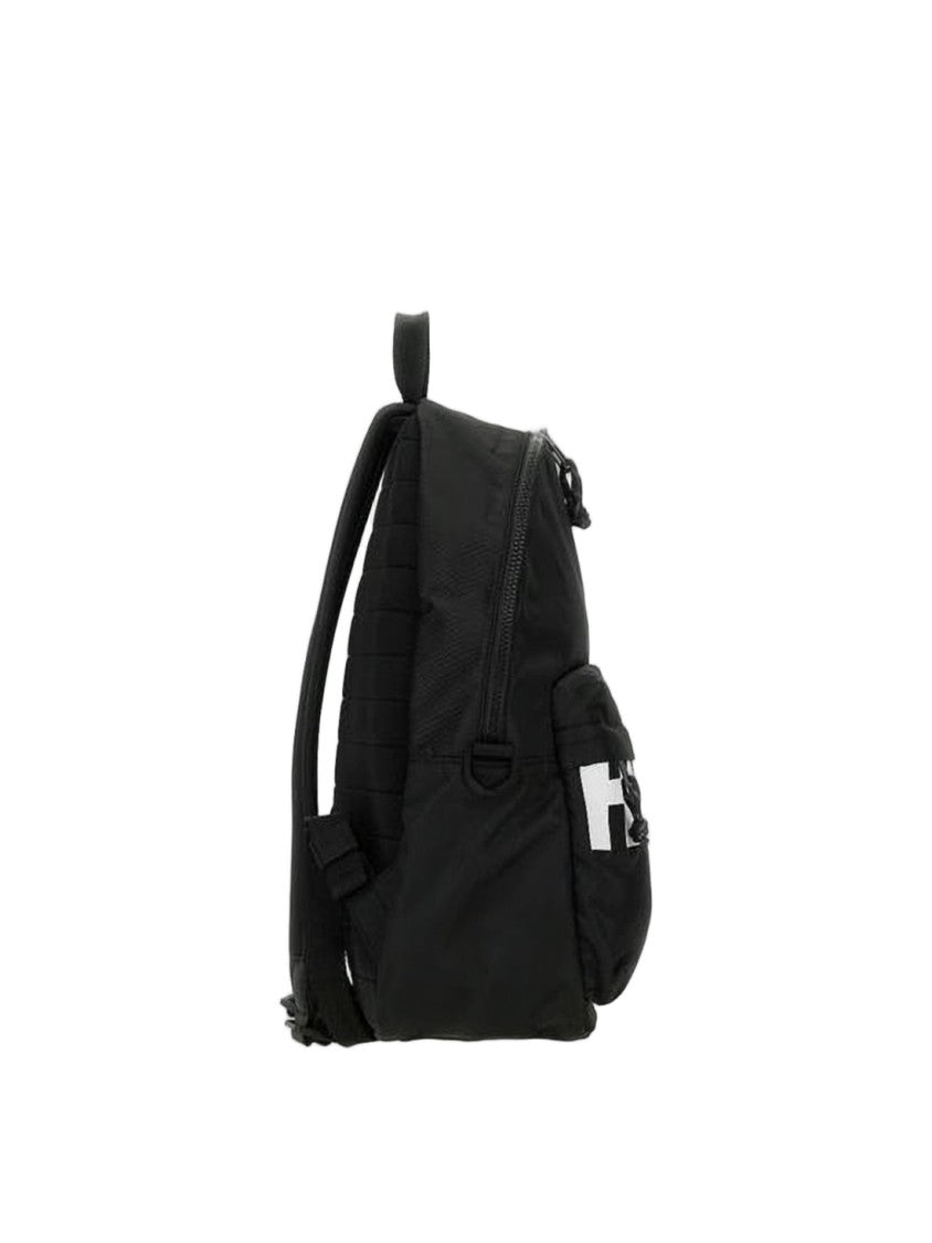 Hugo Boss Sleek Black Backpack With Double Zipper Closure