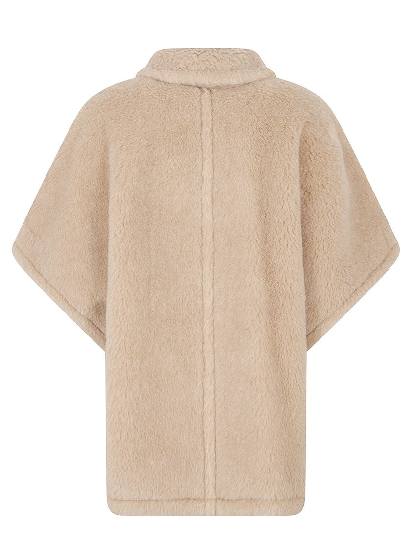 Max Mara Boxy Double-Breasted Teddy Cape
