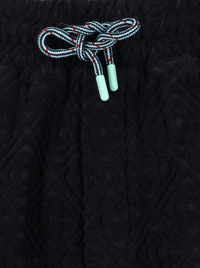 Casablanca Textured Black Trousers With Relaxed Fit