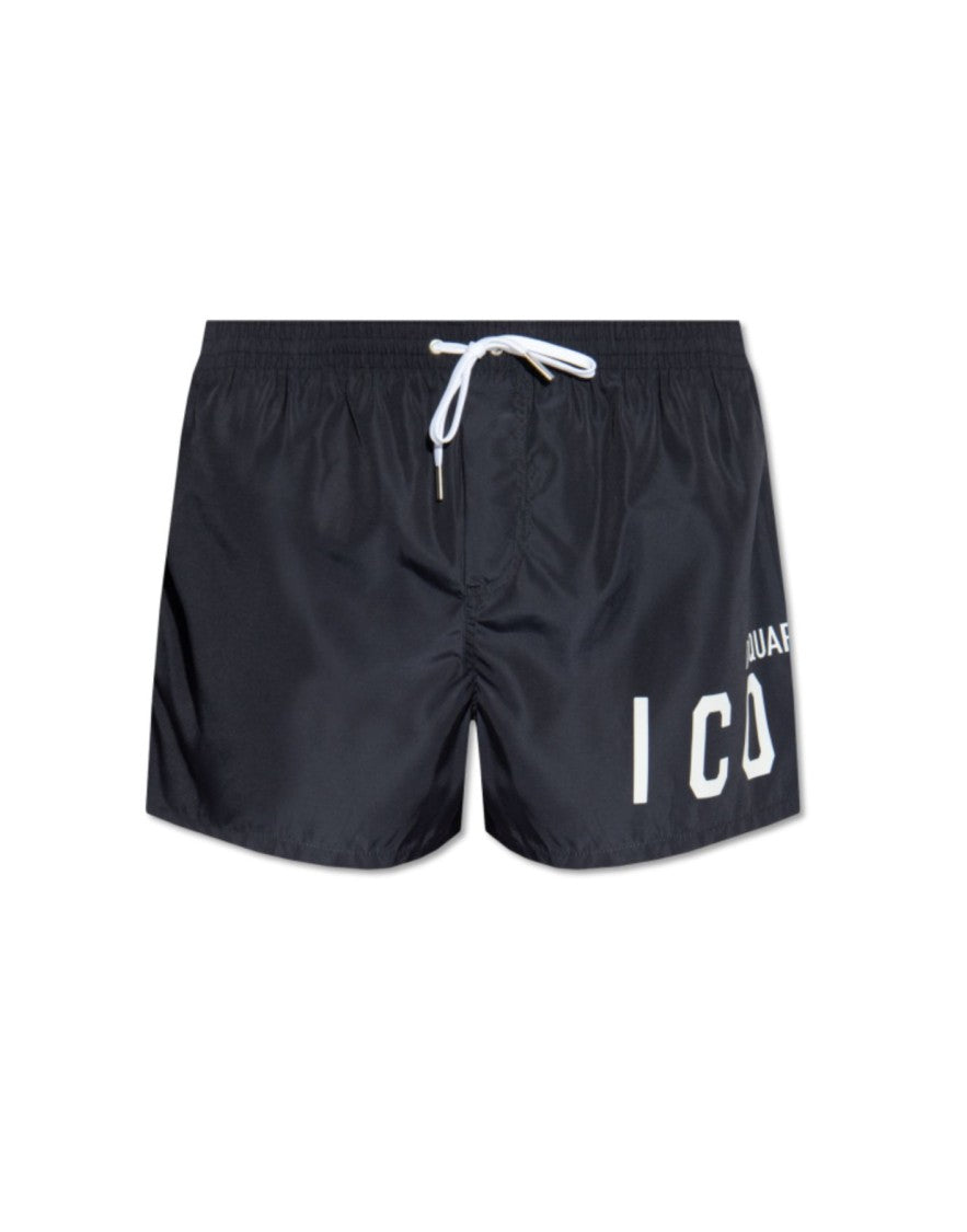 Dsquared2 Mid-Length Black Swim Shorts
