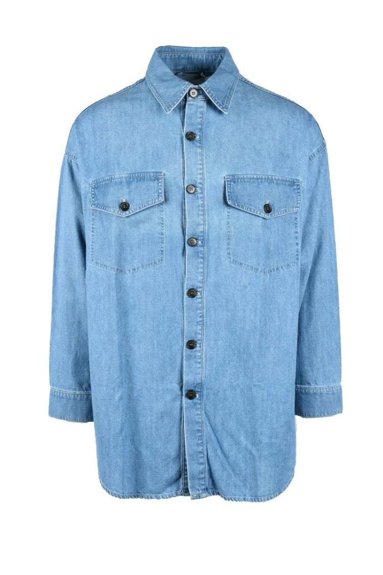 Philippe Model Blue Cotton Viscose Shirt