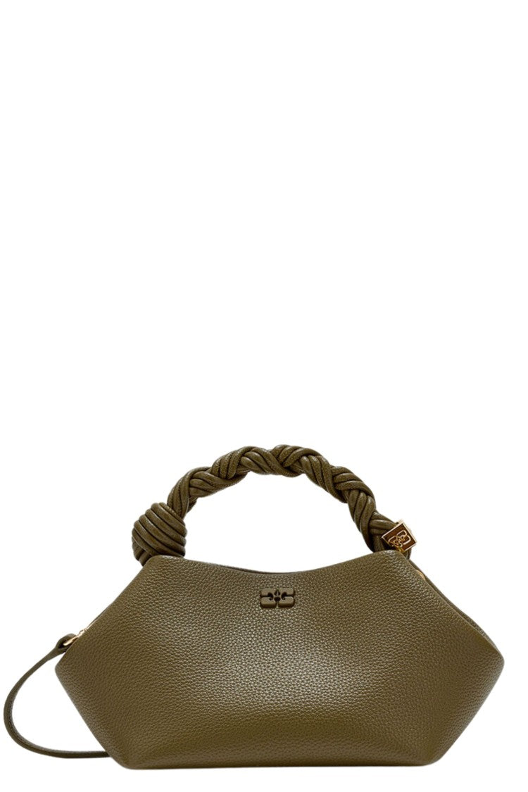 Ganni Green Bou Small Grained Hexagonal Recycled Polyester Tote Bag