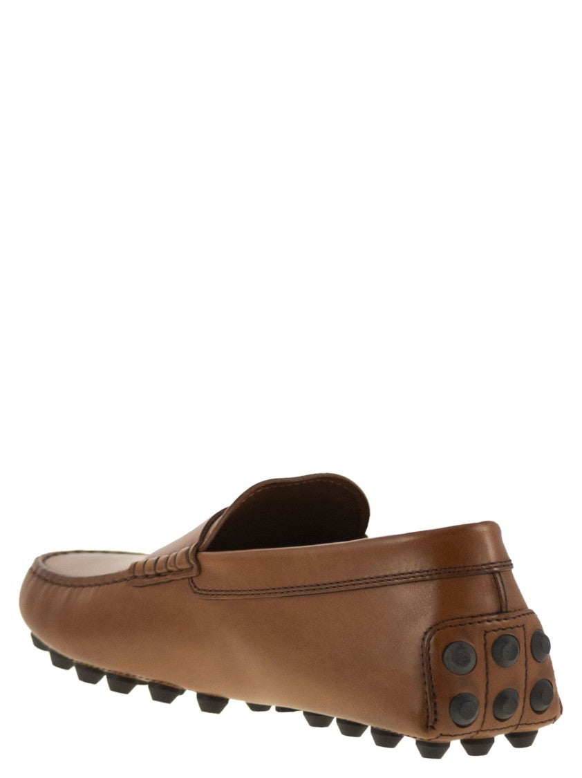 Tod's Bubble Leather Rubber Loafers