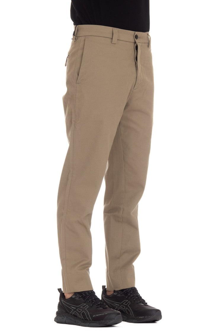 Haikure Baggy Chino Pants With Concealed Closure And Logo Tag