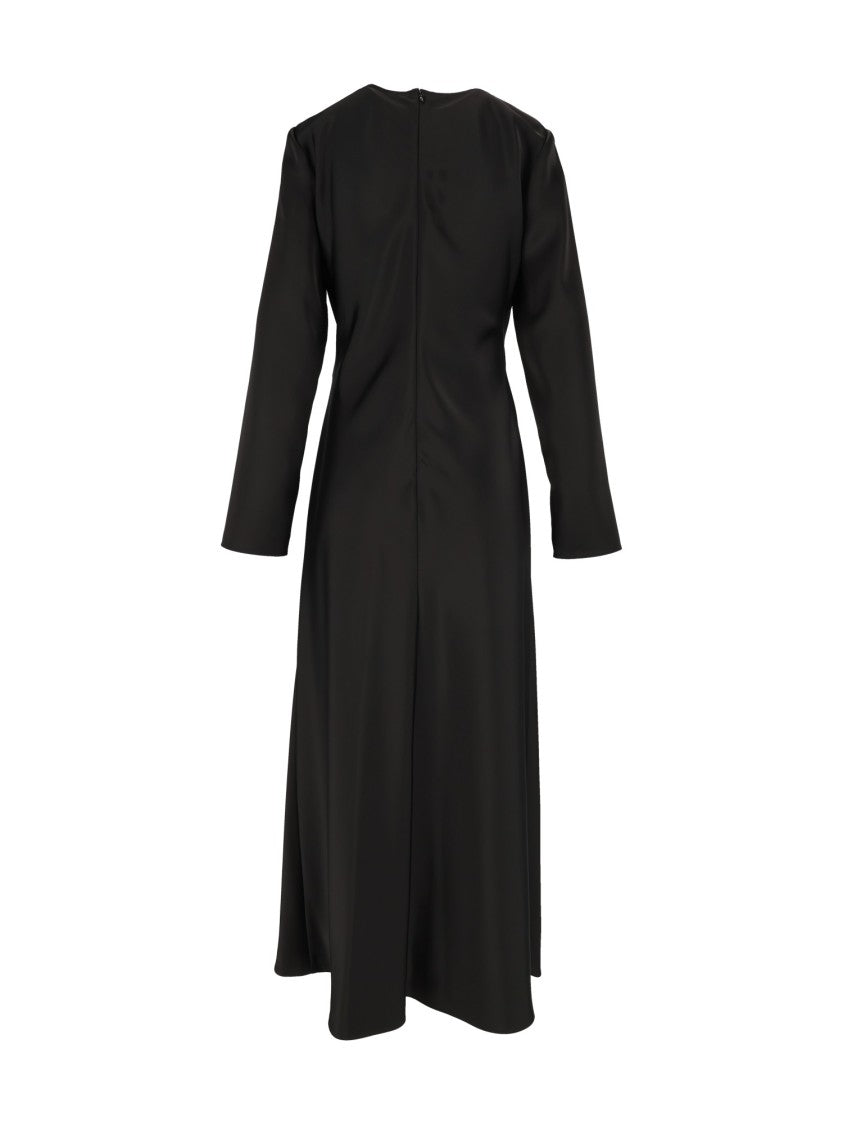 Emporio Armani Long-Sleeve Smooth Midi Dress
