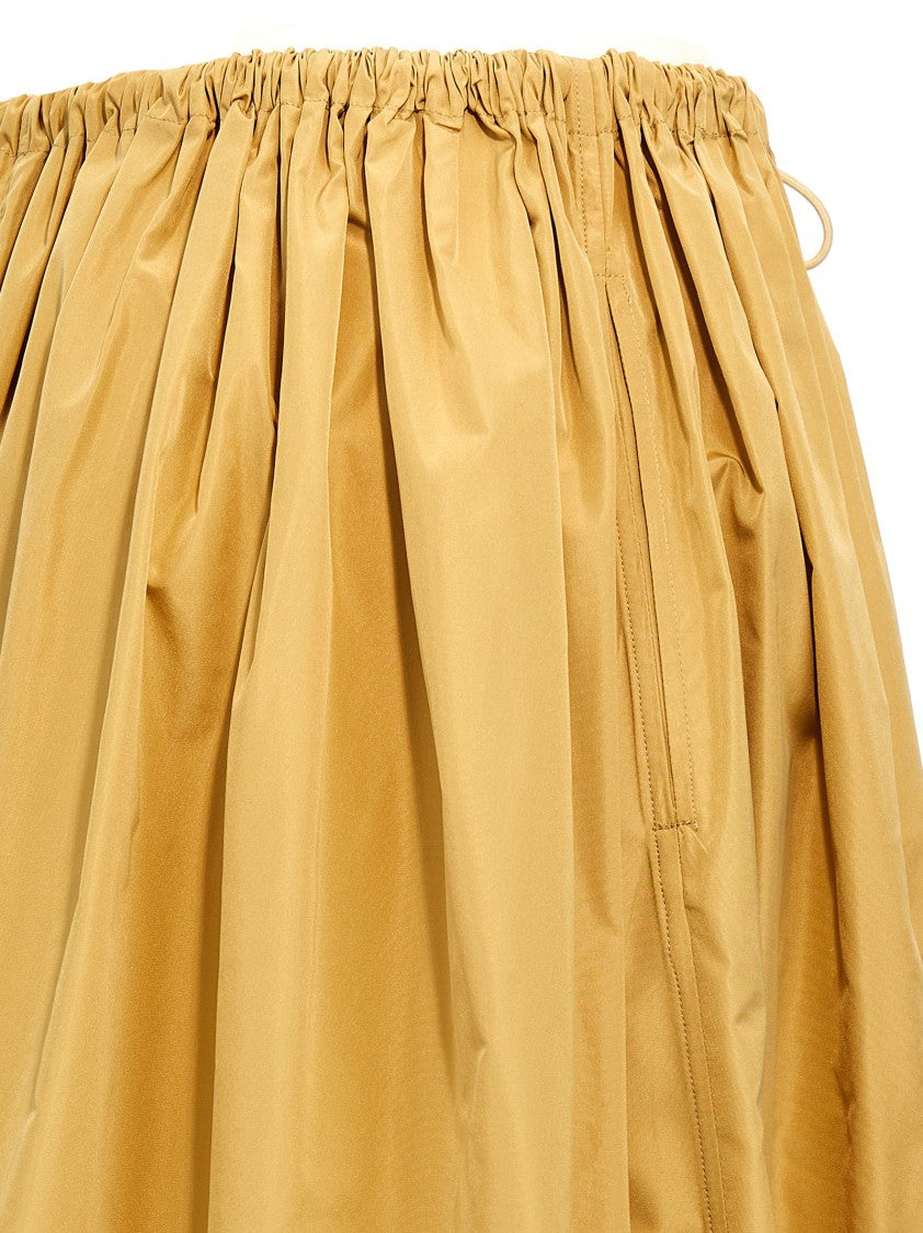 Fabiana Filippi Longuette Taffeta Skirt With Curled Waist