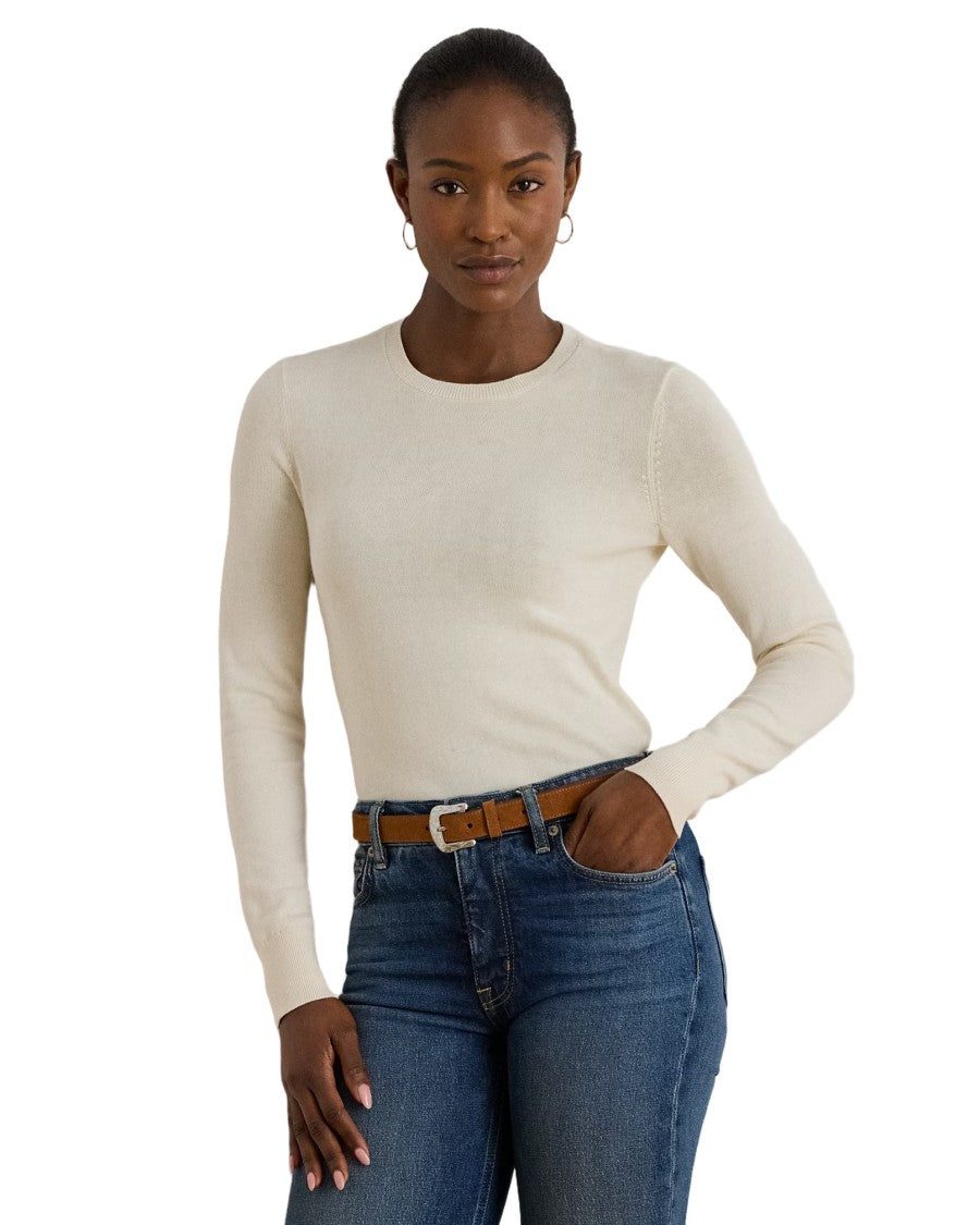 Lauren Ralph Lauren Shavonne Long Sleeve Pullover In Mascarpone Cream