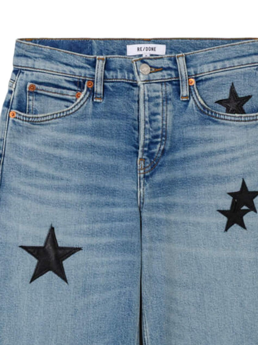 Re/Done Stretch Cotton Blend Wide-Leg Jeans