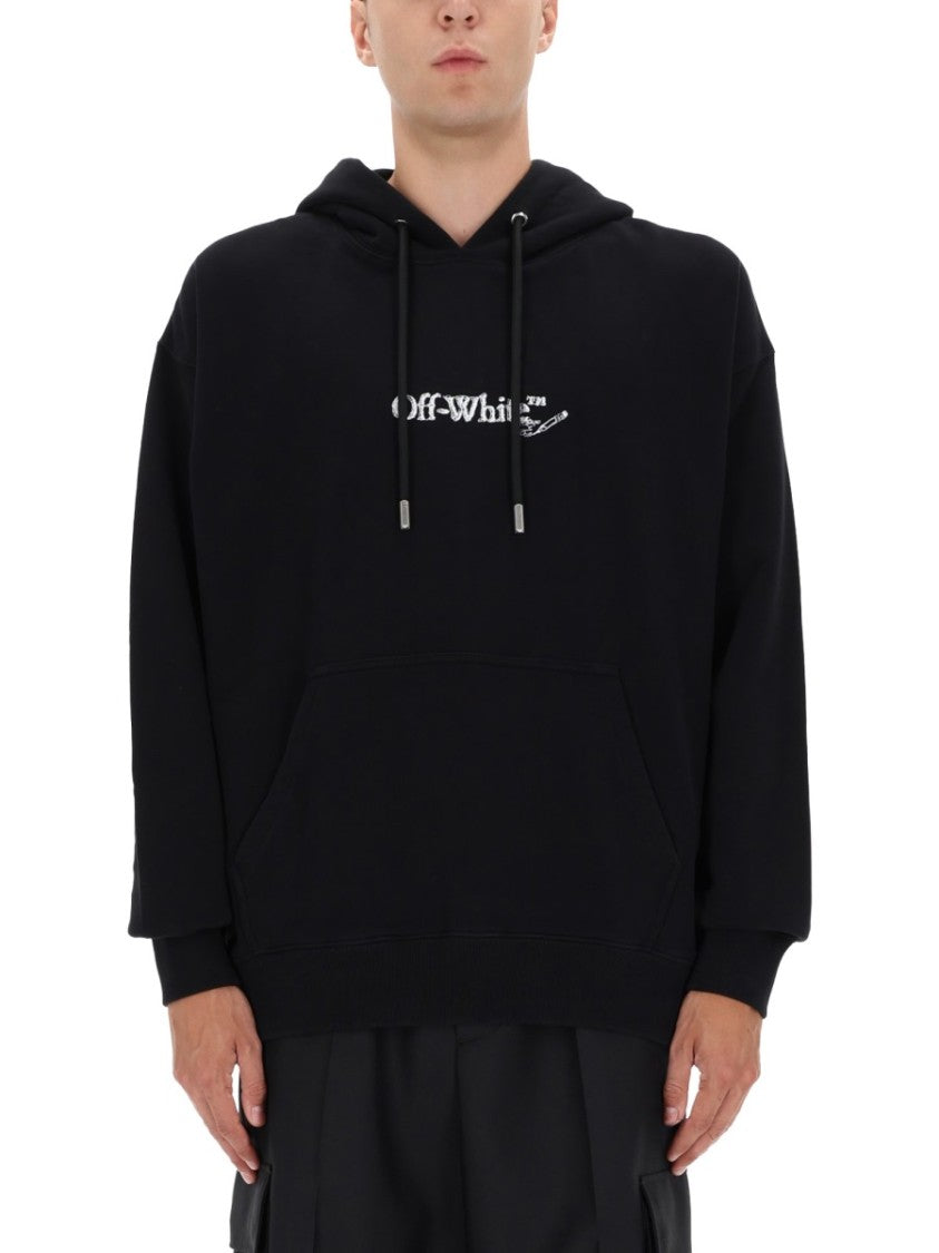 Off-White Relaxed Fit Black Hoodie