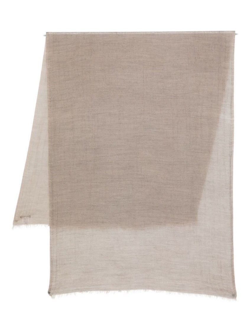Faliero Sarti Cashmere Scarf In Solid Neutral Tone