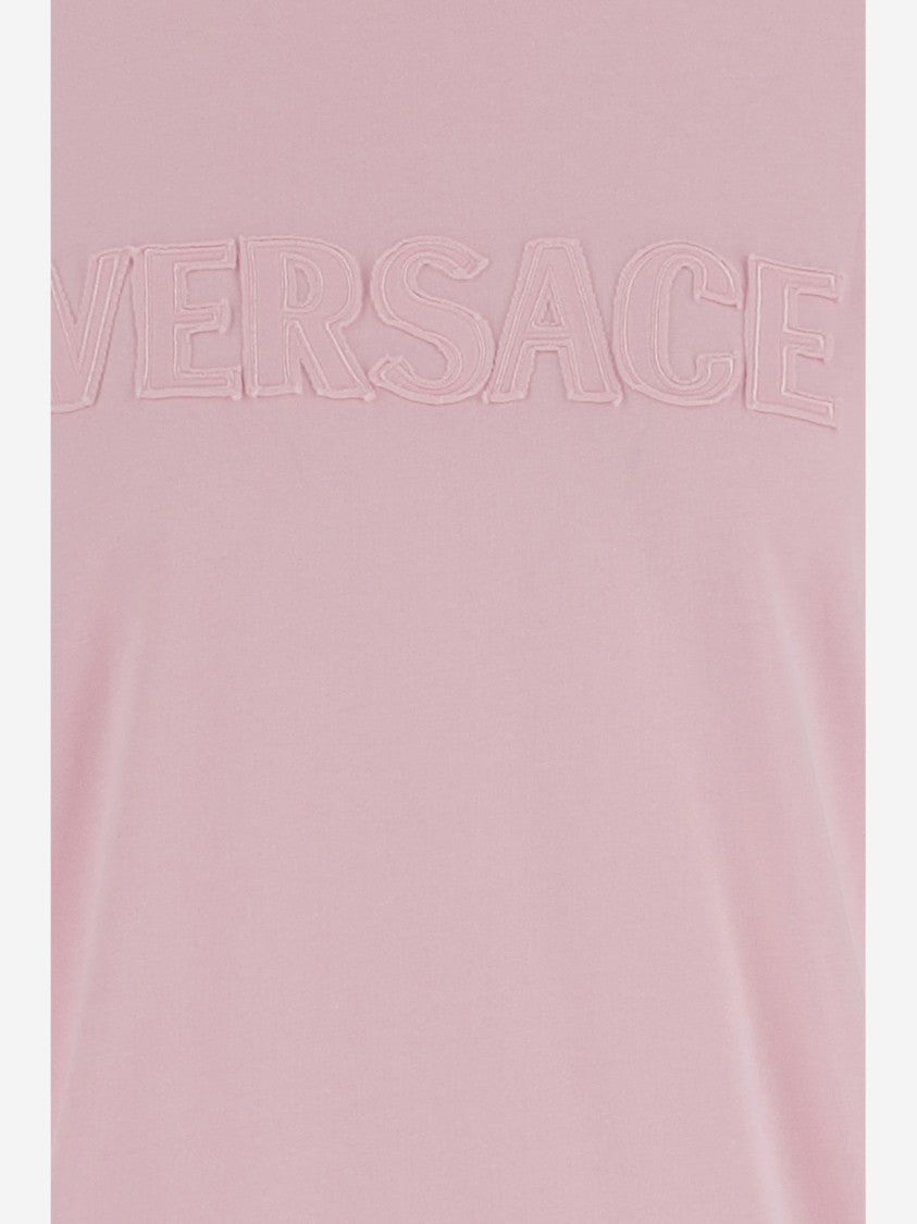 Versace Cotton T-Shirt With Logo