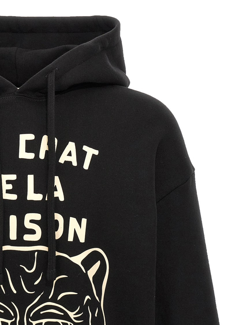Valentino Garavani Le Chat De La Maison' Print Brushed Hoodie