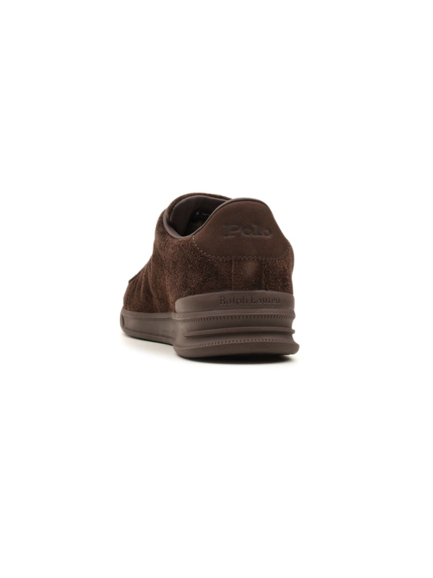 Polo Ralph Lauren Brown Rich Suede Minimalist Low-Top Sneakers