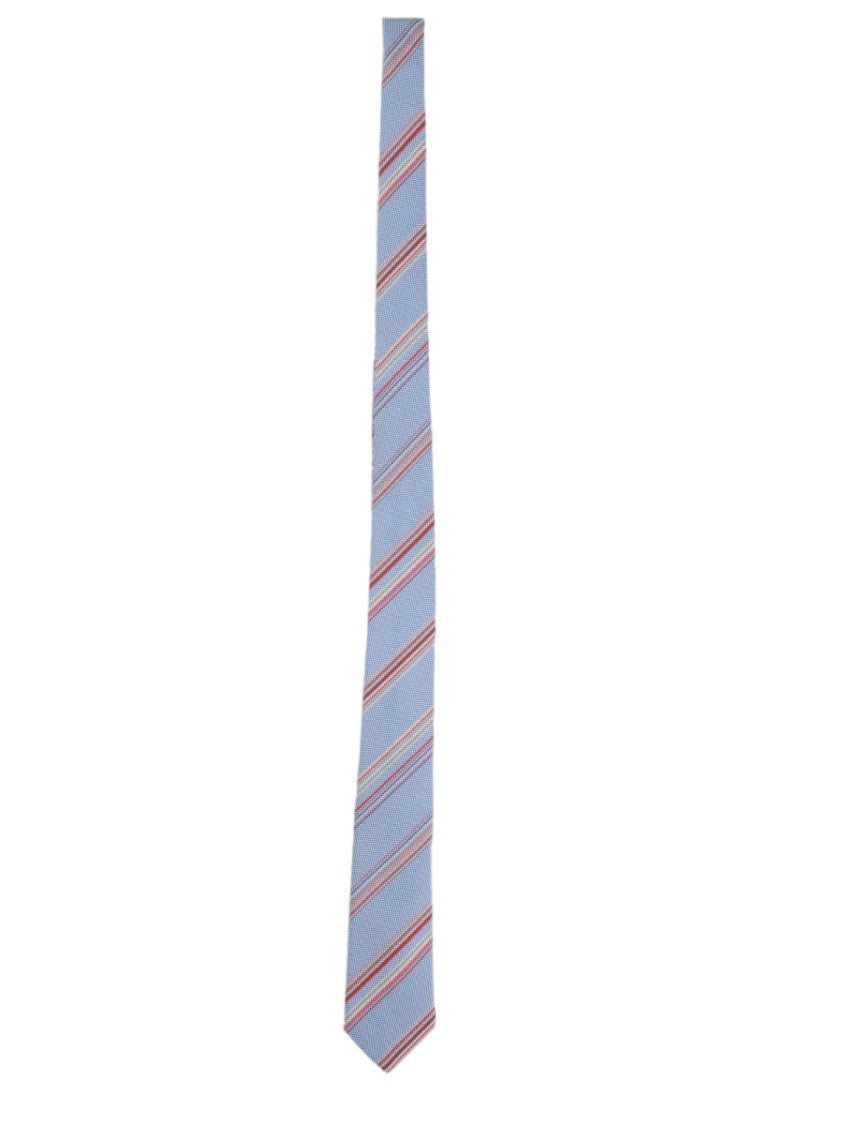 Paul Smith Slim Light Blue Diagonal Striped Silk Tie