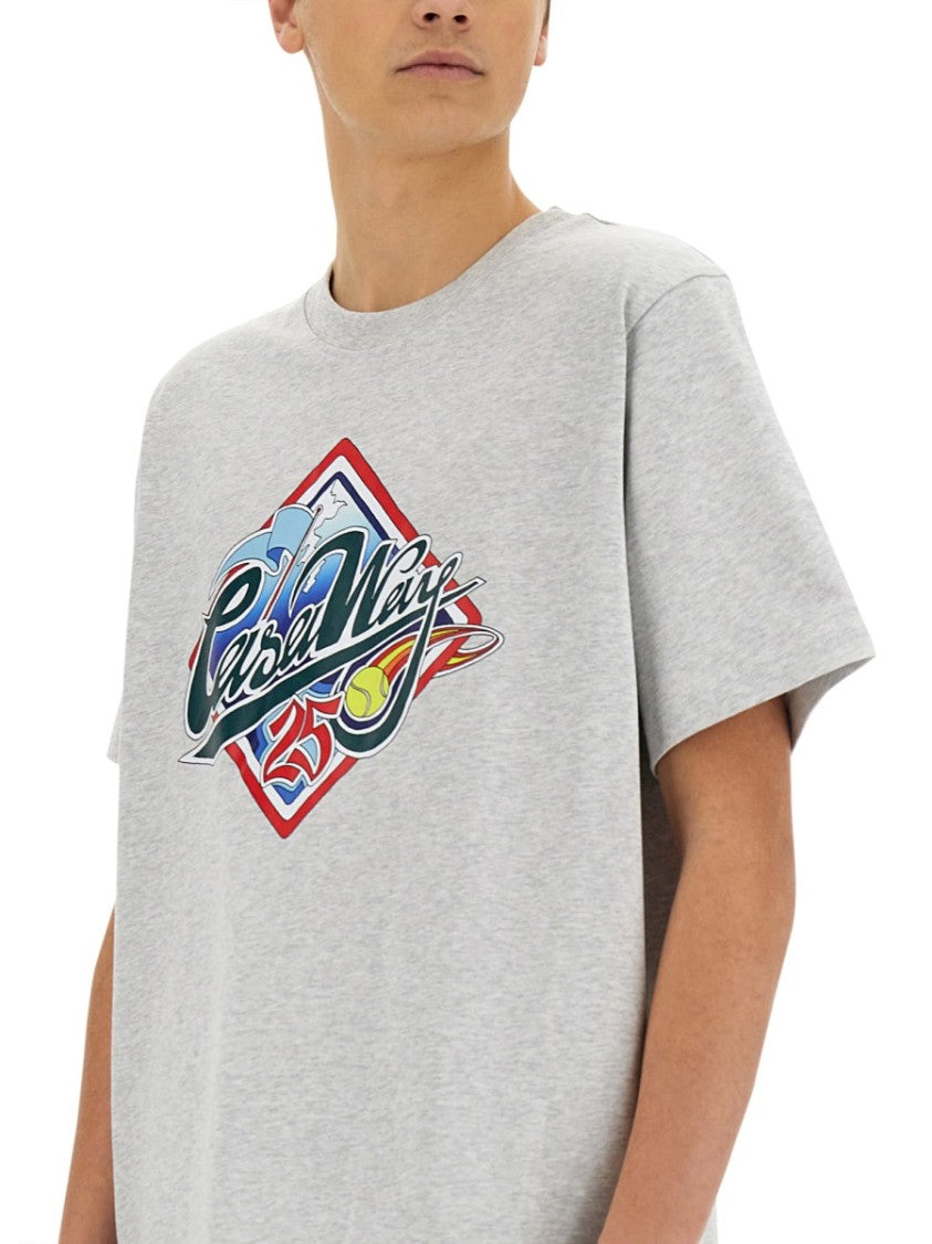 Casablanca Graphic Print Organic Cotton T-Shirt