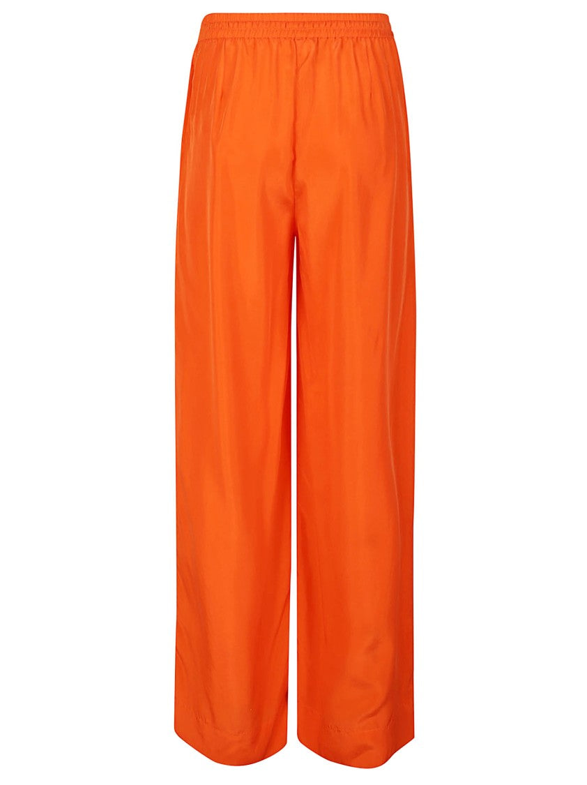 P.A.R.O.S.H. Wide-Leg Silk Pants With Drawstring Waistband