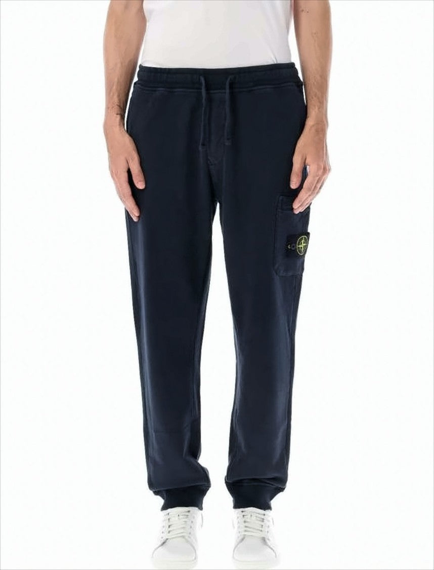Stone Island Relaxed-Fit Blue Training Pants With Drawstring