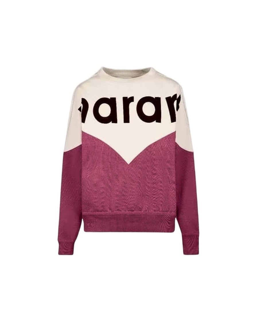 Isabel Marant Color-Block Long-Sleeve Top With Bold Lettering