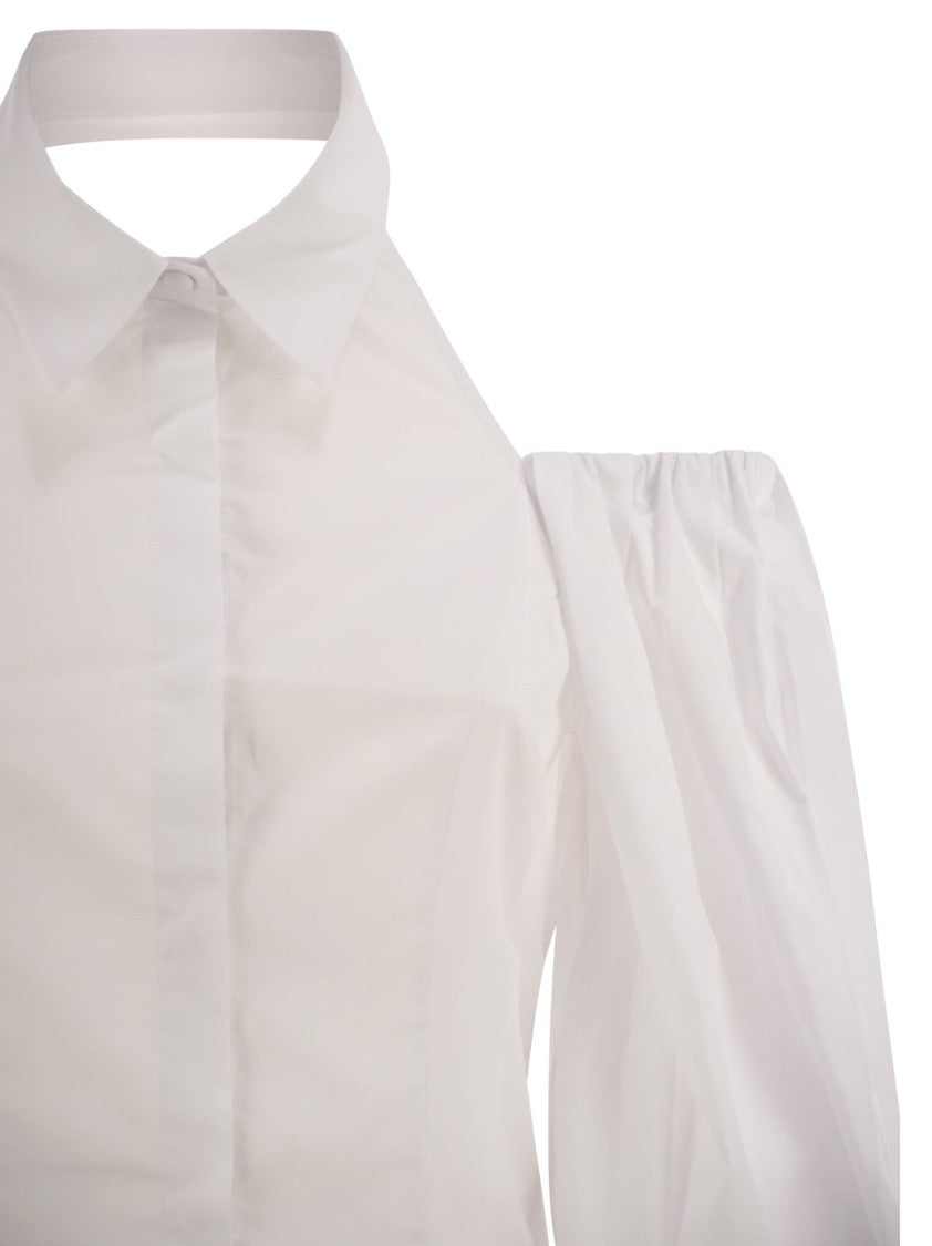 Mvp Wardrobe Cotton Shirt With Balloon Sleeves