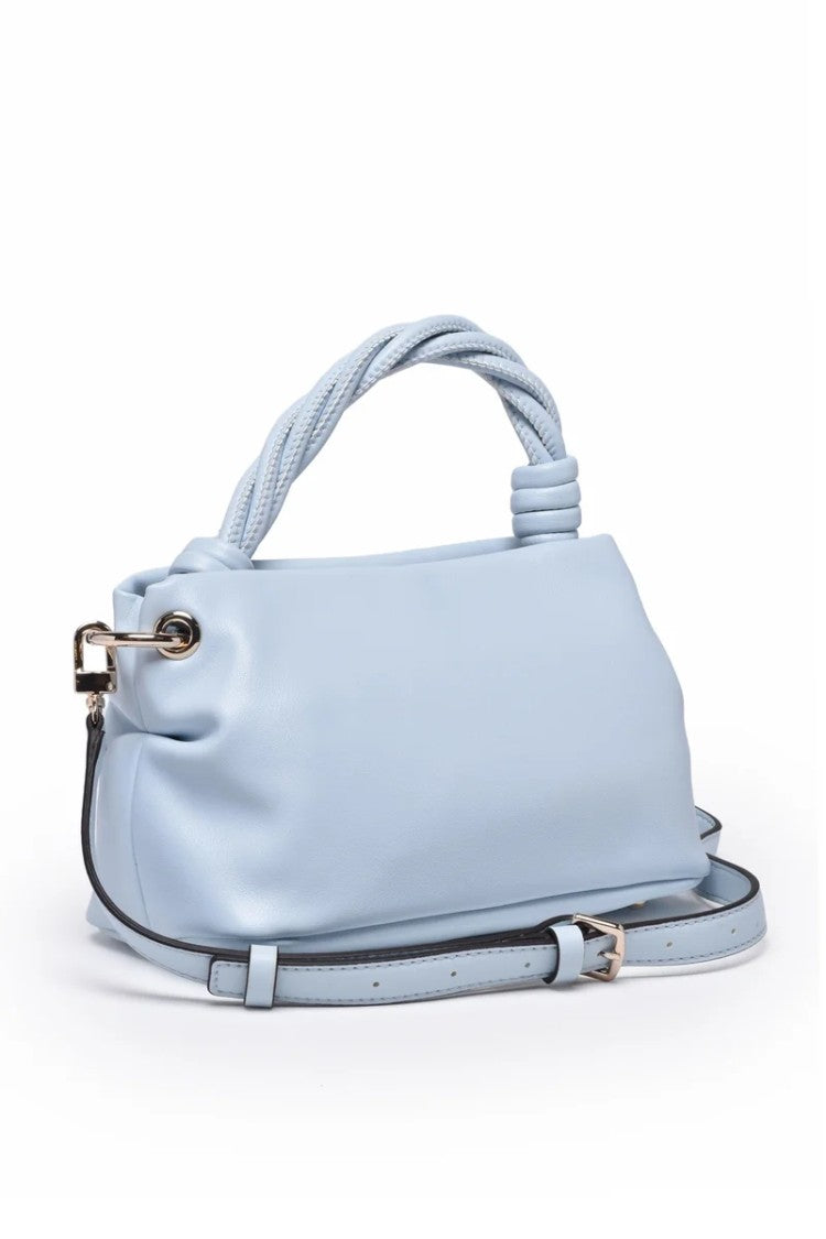 Guess Woven Handle Crossbody Bag - Light Blue