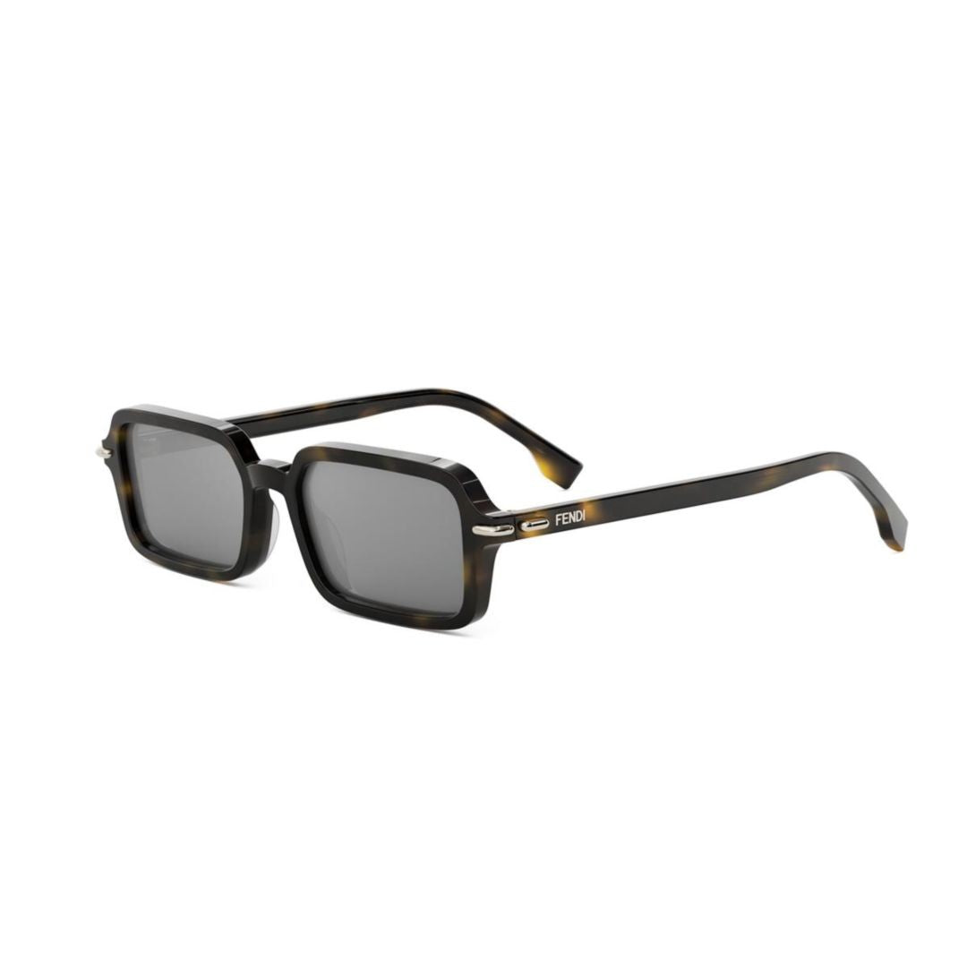 Fendi Fe40174i Rectangular Tortoiseshell Sunglasses