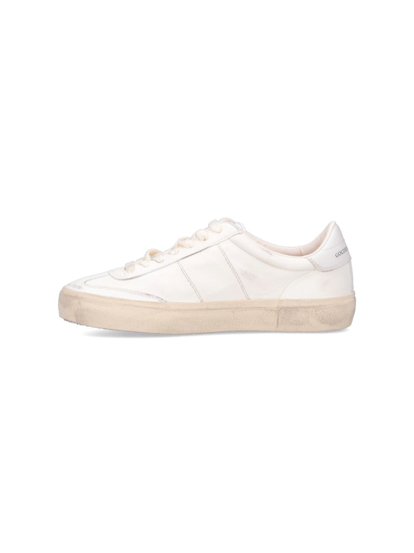 Golden Goose White Soul Star Distressed Leather Sneakers