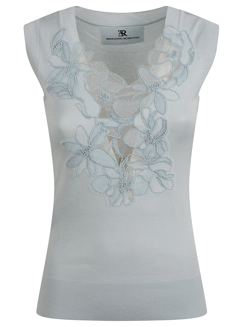 Ermanno Scervino Fitted Sleeveless Top