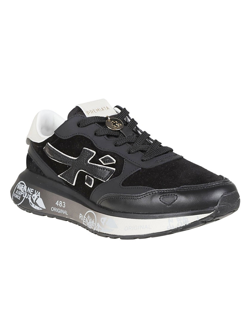 Premiata Black Lauryn Calf Leather Sneakers