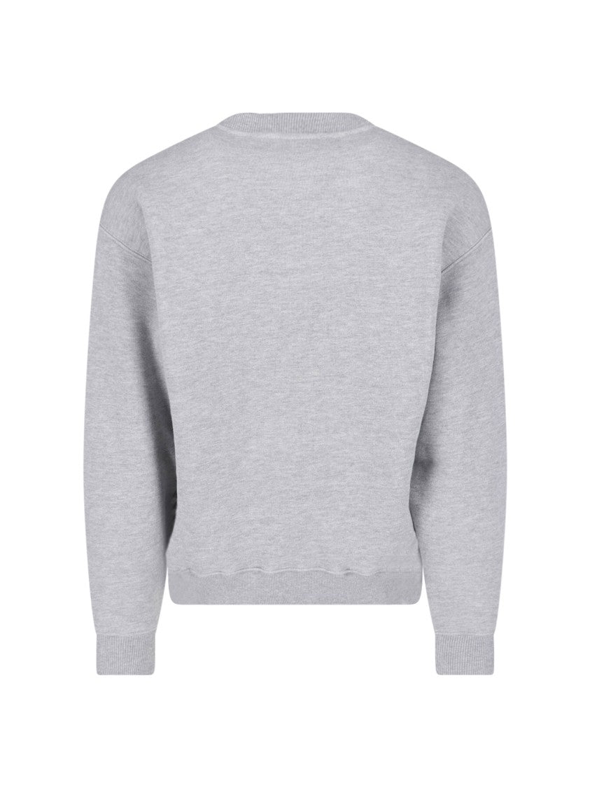 Autry Crewneck Cotton Sweatshirt With Multicolor Logo