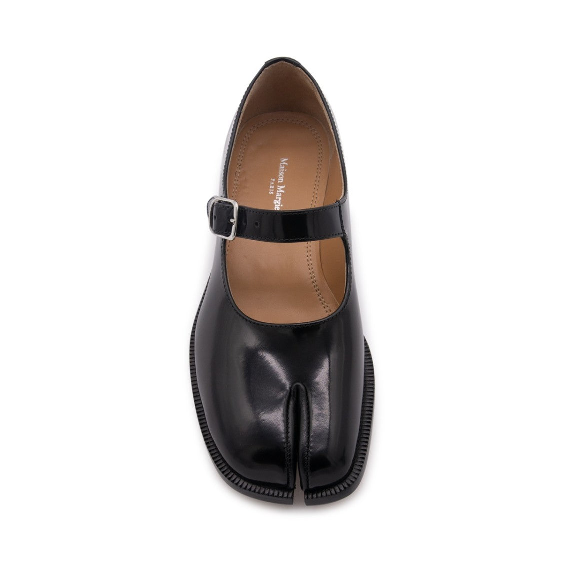 Maison Margiela Black Leather Tabi Shoes