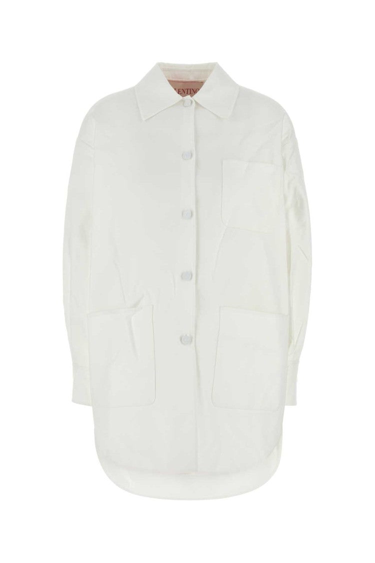 Valentino Garavani White Cotton Blend Oversize Jacket