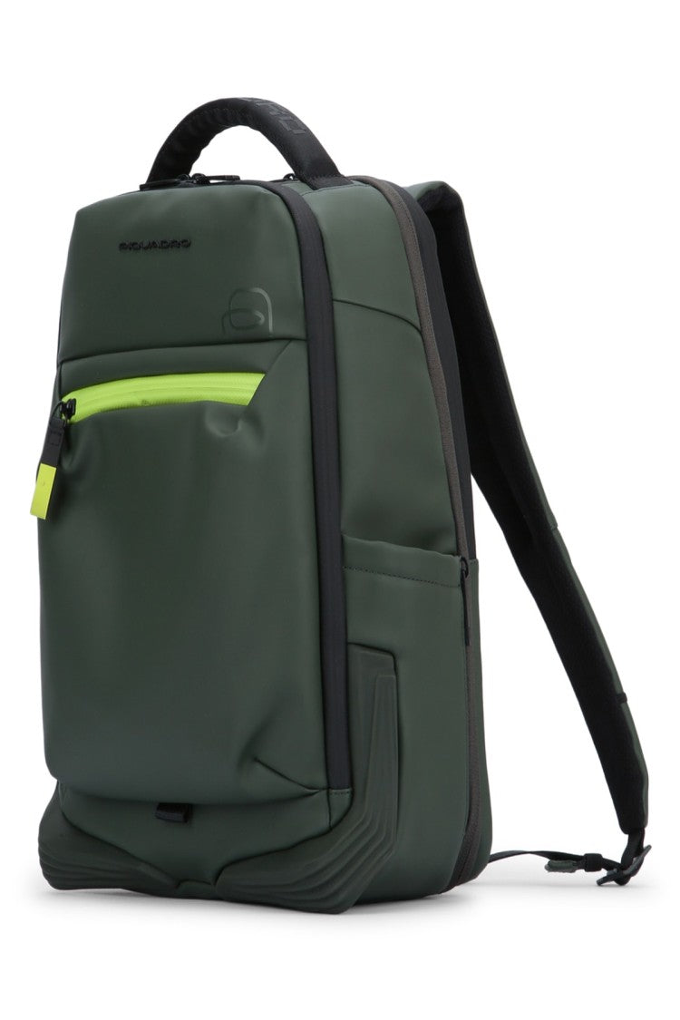 Piquadro Matte Finish Dark Green Backpack