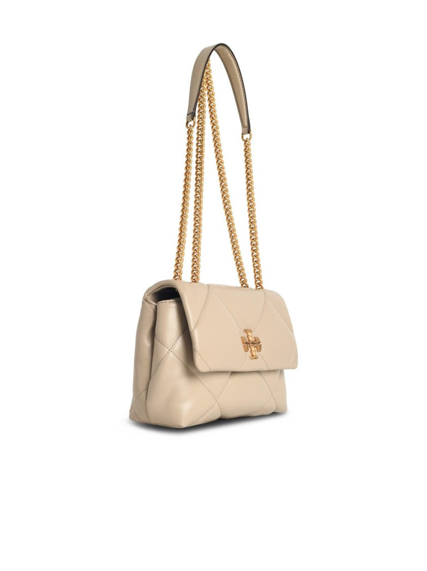 Tory Burch Small 'Kira' Convertible Shoulder Bag In Beige Leather