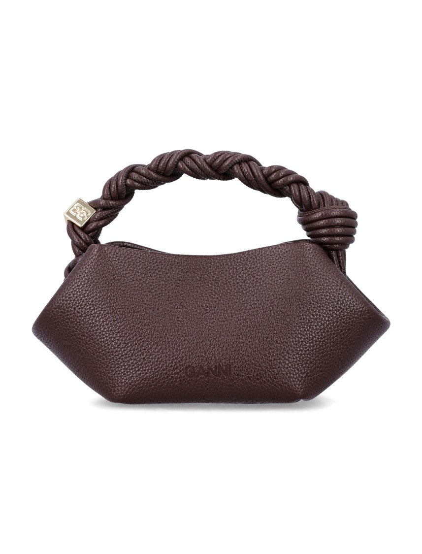Ganni Black Bou Mini Fabric Handbag