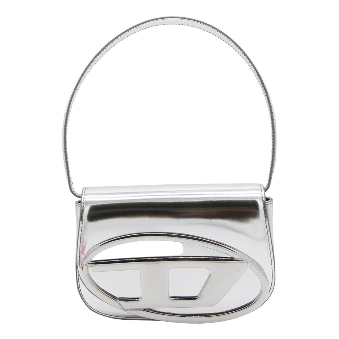 Diesel Metallic Silver Handbag With Structured Shape