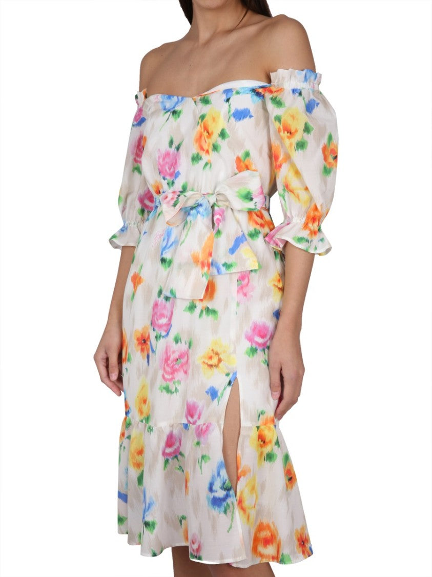 Boutique Moschino Dress With Floral Pattern
