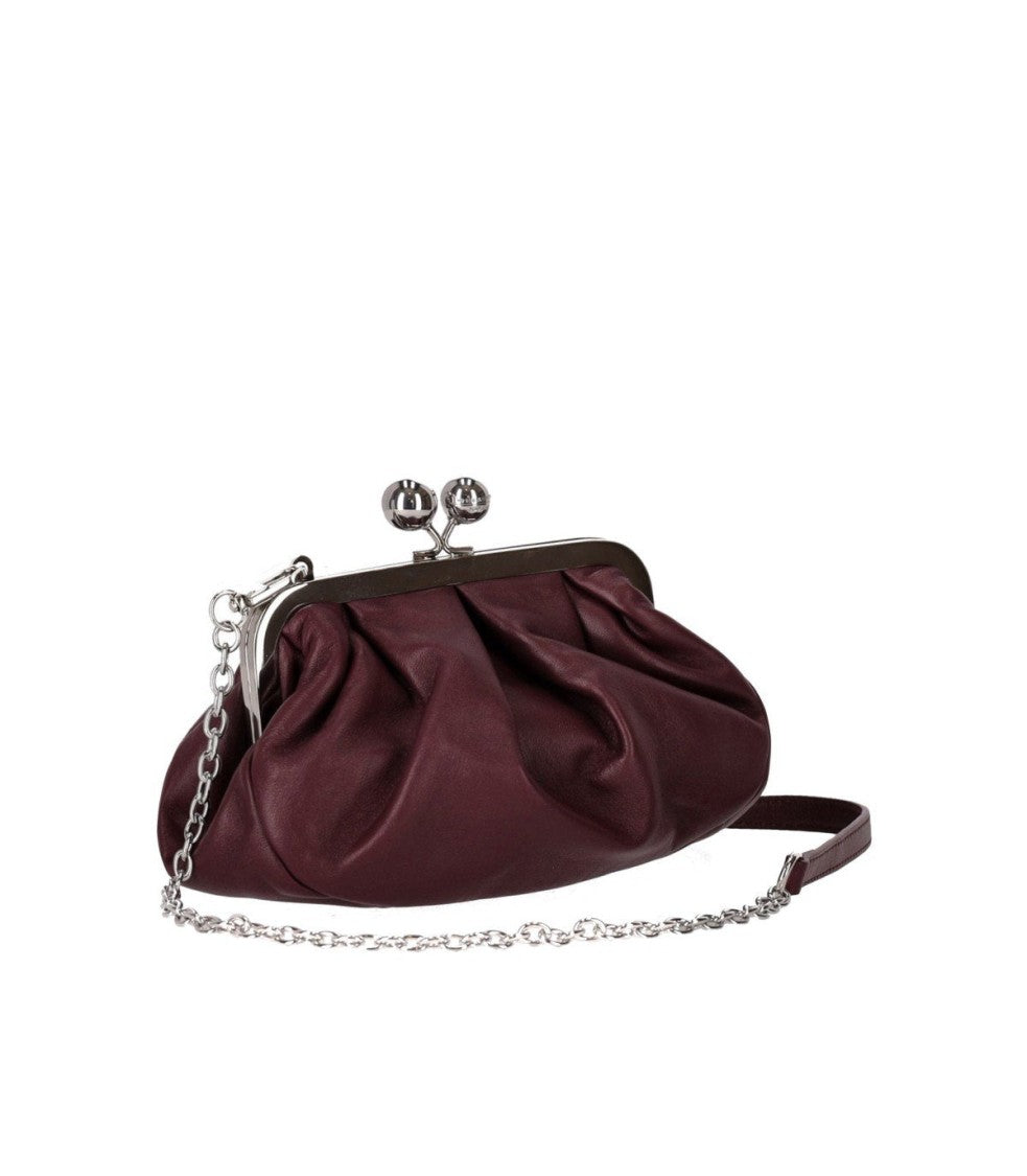 Max Mara Pasticcino Prati Small Burgundy Clutch