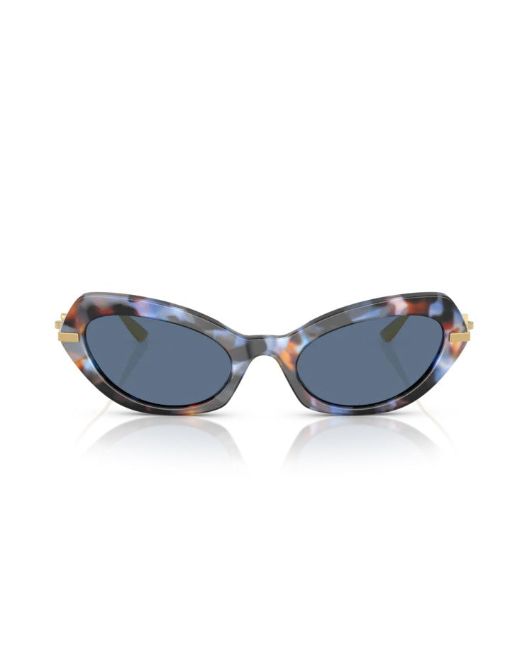 Dolce & Gabbana Narrow Cat-Eye Sunglasses With Metal Temples