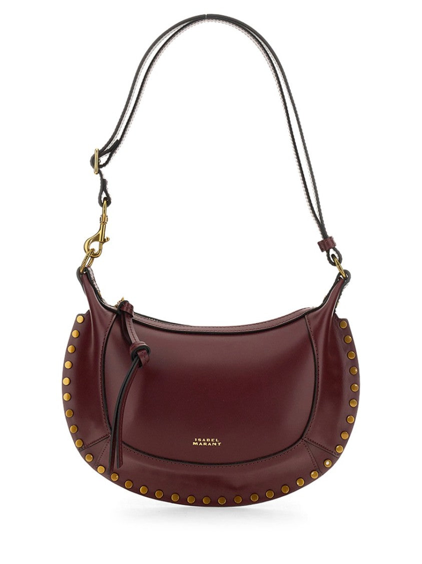 Isabel Marant Crescent-Shaped Shoulder Bag With Gold Stud Accents