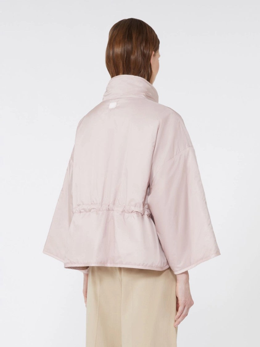 Max Mara Refined White Cape With Wide Sleeves