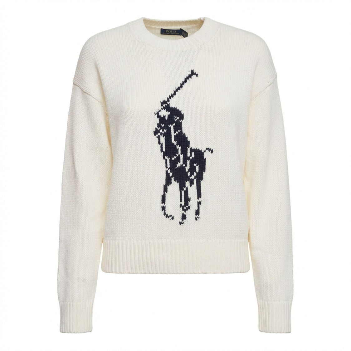 Polo Ralph Lauren Big Pony Intarsia Cotton Crewneck Sweater