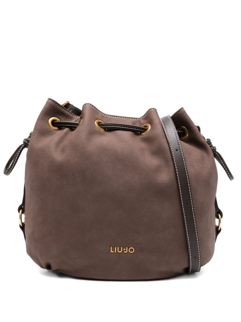 Liu Jo Brown Slouchy Drawstring Shoulder Bag