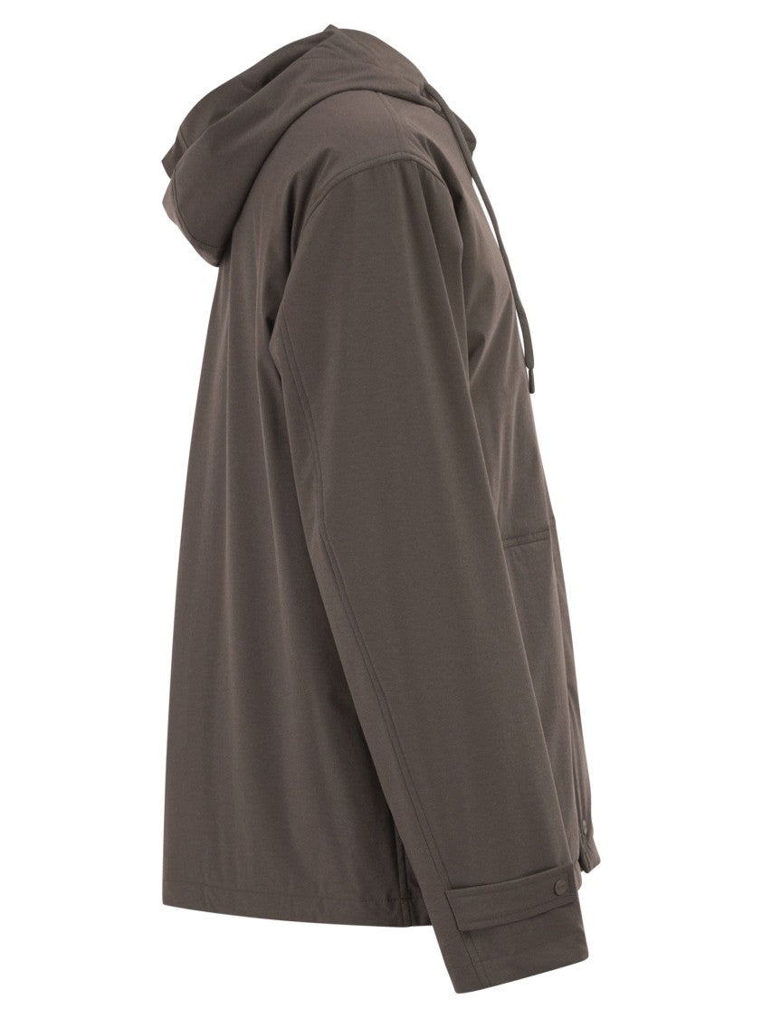 Herno Stretch Nylon Jacket With Hood